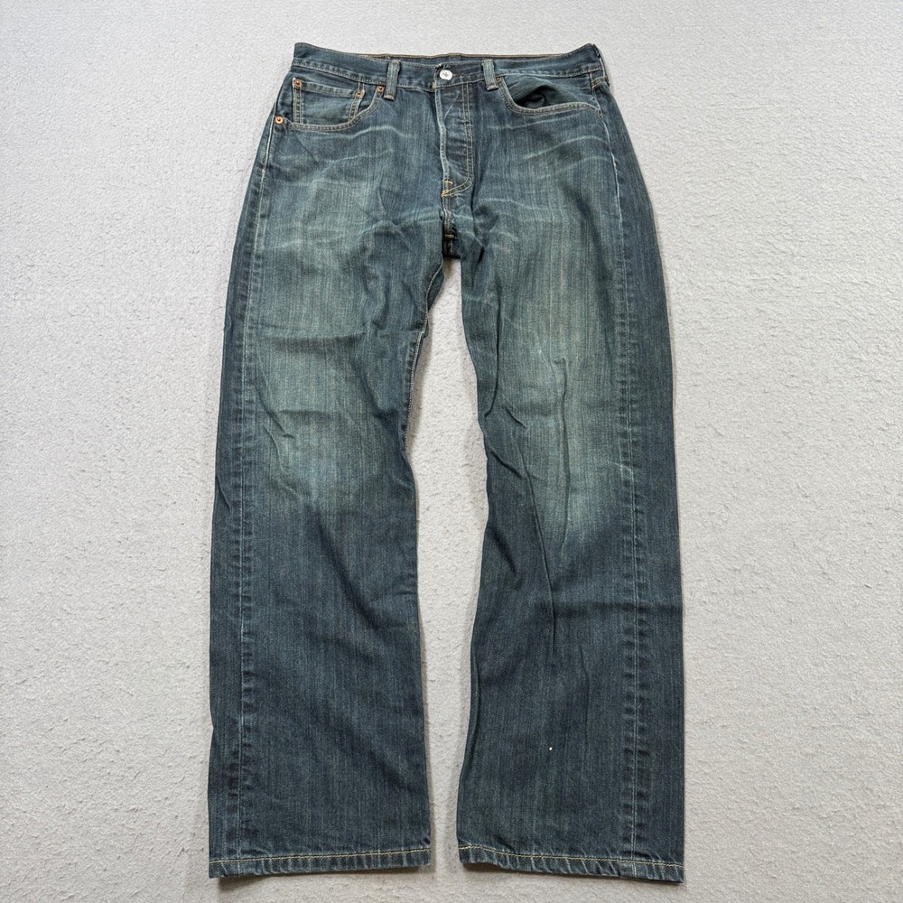 Y2K Levi's 501 Jeans Mens 32x30 Blue Denim Medium Wash Original Fit Straight Leg